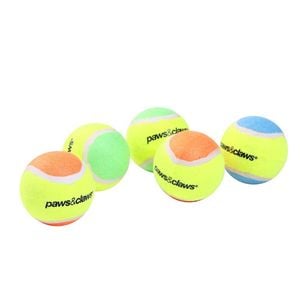 5PK Paws & Claws Tennis Balls 56cm 2-Tone Assorted