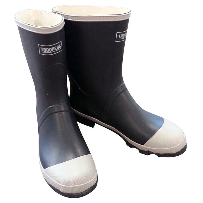 Troopers Mens Rubber Gumboots Size 4 Black