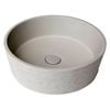 New Form Concreting Terra Round Concrete Vessel Basin in Light Grey