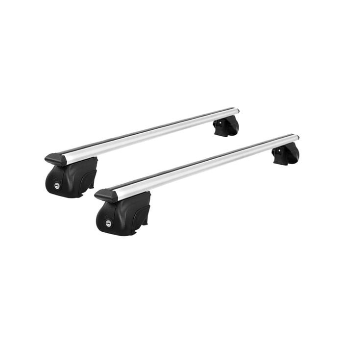 Universal Car Roof Rack 1390mm Aluminium Silver Adjustable 90kgs
