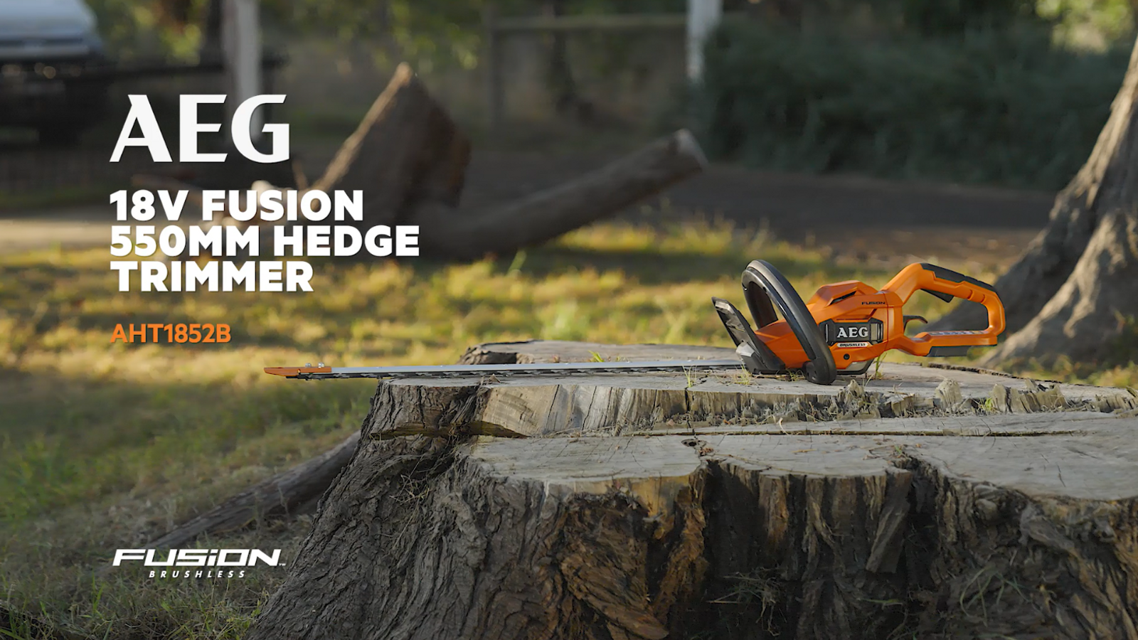 AEG 18V 550mm Fusion Hedge Trimmer Force Kit Bunnings New