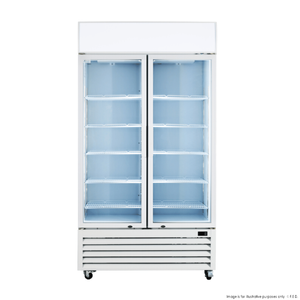 Thermaster 885L White  Colourbond Upright Beverage Fridge 2 Doors