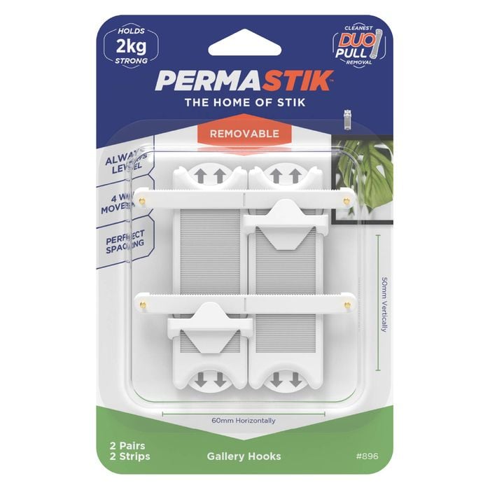 Permastik Adjustable Picture Hook - 2 Pack