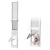 Advwin Aluminum Dog Door for Sliding Door, Pet Screen Door 113‑214cm Adjustable Height