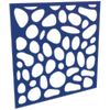 ProtectorAl 300 - 1200 x 300 - 1200mm Dark Blue / Gloss White Riverstone Unframed Composite Deco Panel