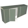 Build-a-Shed 0.8 x 5.2 x 2m Skillion Shed with Double Hinged Side Doors - Green