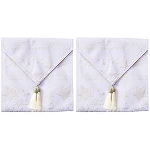 2PK LVD 180x33cm Polyester Table Runner Christmas Sayings Home Decor