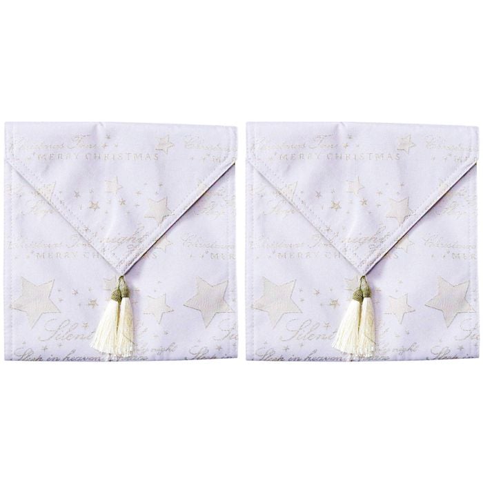2PK LVD 180x33cm Polyester Table Runner Christmas Sayings Home Decor