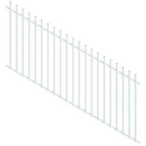 ProtectorAl 1201-2400 x 1200W x 1200H Pearl White Radiator Pool Fence Panel Raked 16-30º