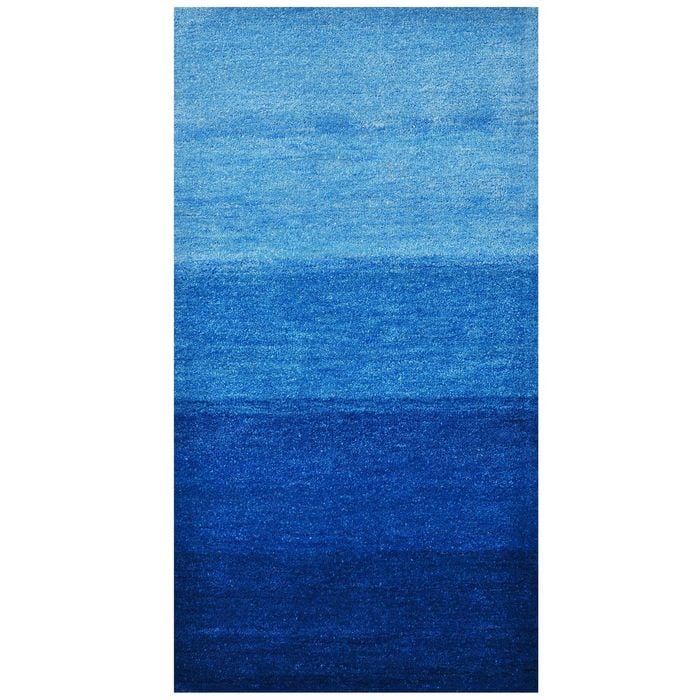 Handmade Gabbeh Wool Rug-128-Indigo Blue-80x150cm