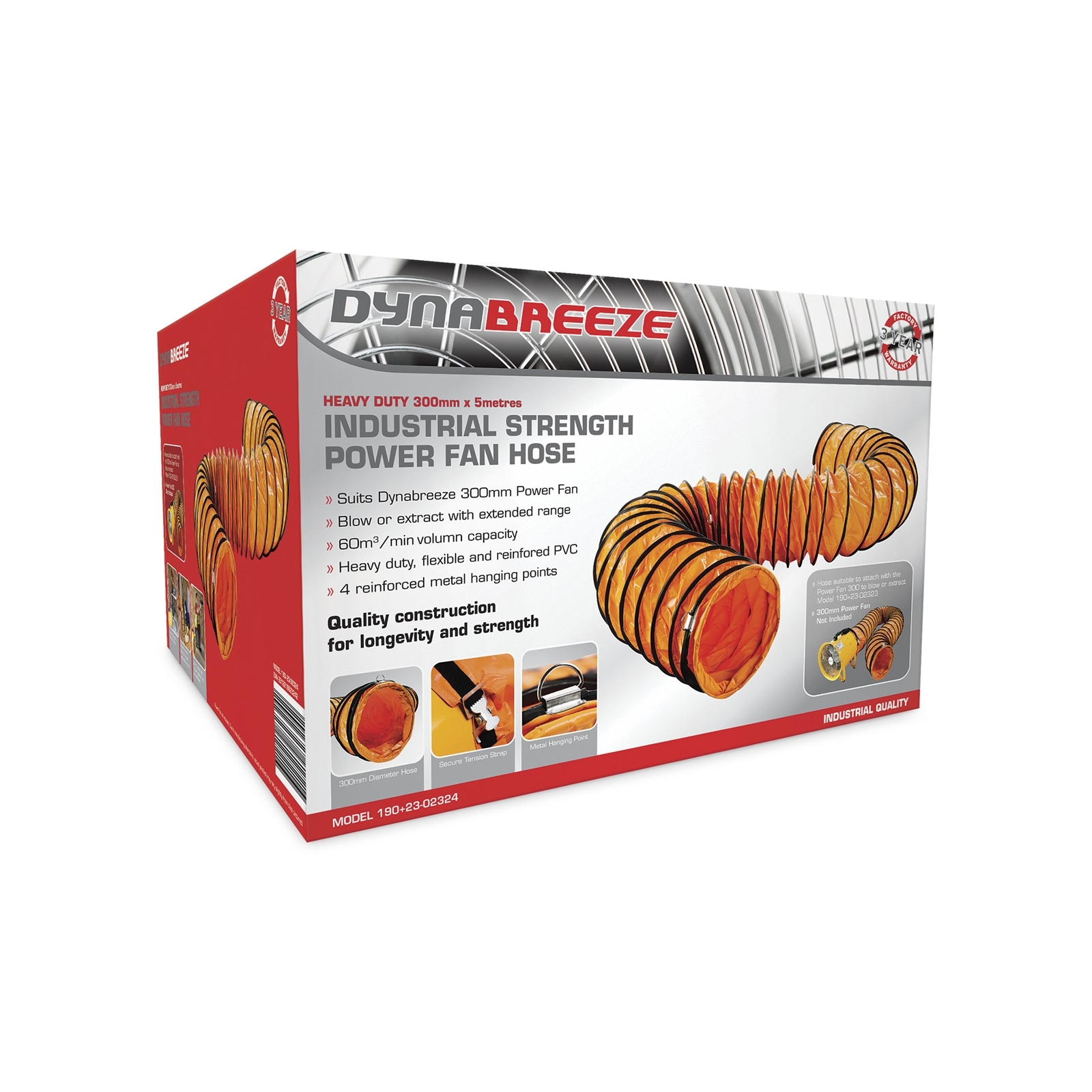 Dynabreeze 300mm x 5m Extraction Fan Hose product image