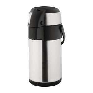 Olympia Pump Action Airpot Double Wall Vacuum Insulated Stainless Steel 2.5ltr Commercial Beverage Service