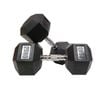 Morgan Rubber Hex Dumbbells - Pair [25kg]