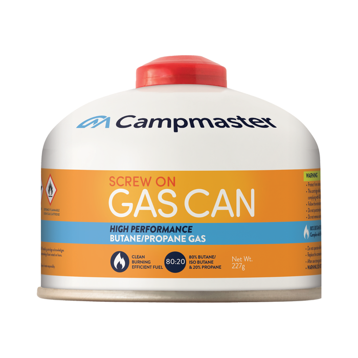 Campmaster 227g Threaded Propane Butane Gas Cartridge