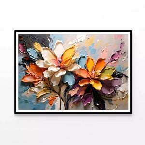 Oil Painting of Flowers  Print 100% Australian Made 120x90cm  (Poster)