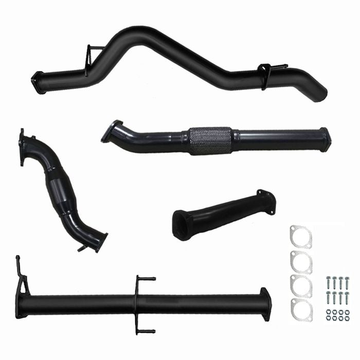 Ignite Exhausts Turbo Back For Mitsubishi Ml Triton 3.2l 3" Cat & Pipe Black Aluminised Steel
