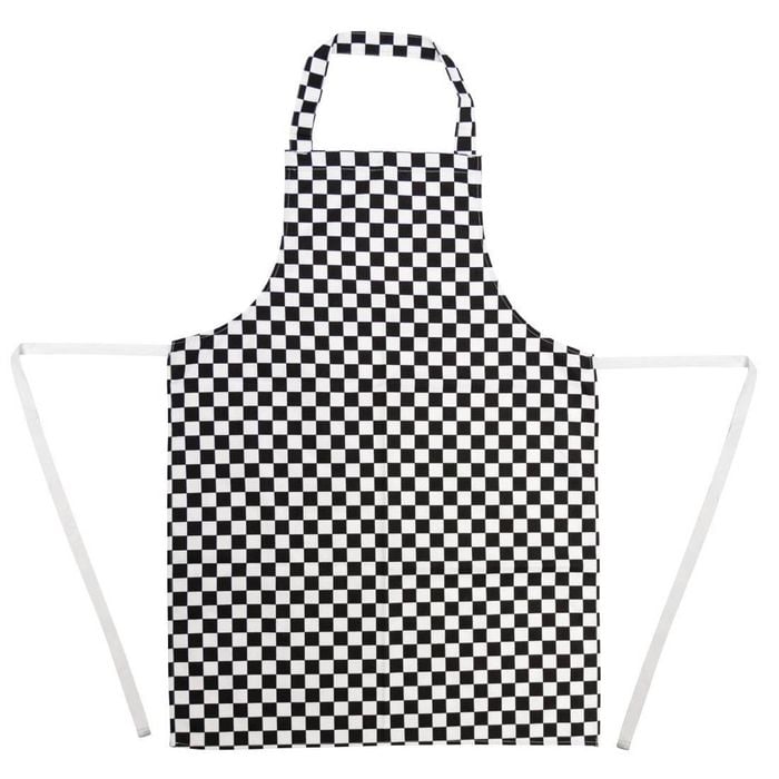 Whites Classic Chefs Clothing Bib Apron Black And White Checkered Chef Kitchen Hospitality Uniform