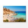 Nissi Beach with Huts Photograph Print 100% Australian Made 150x100cm (Stretched Canvas)