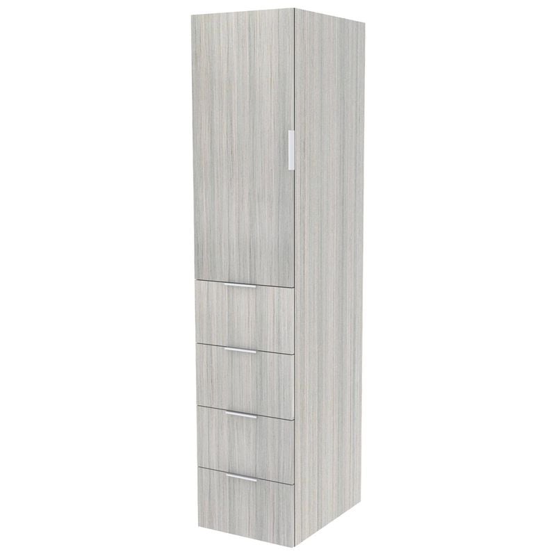 Lugna 2048 x 450 x 580mm Mist Hanging 4 Drawers Left Hinged Door Storage Cabinet