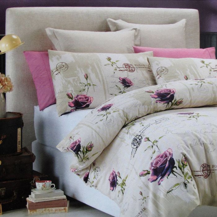 Belmondo French Rose Easy Care Quilt Cover Set King