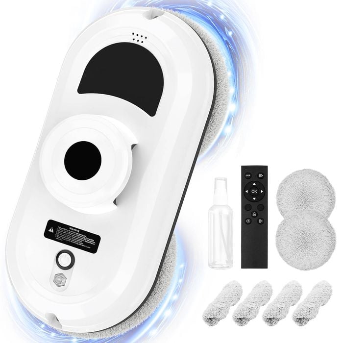 Advwin Robotic Window Cleaner Robot, 2800 Pa with Remote Control, Anti-Falling Sensor Detection