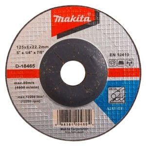 Makita 125 x 6 x 22.23mm Metal Grinding Disc - 5 Pack