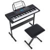 Costway 61-key Digital Piano W/music Stand/mic/headphone