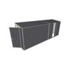 Build-A-Shed 1.2 x 5.2 x 2.0m Skillion Single Sliding Side Door Shed - Grey