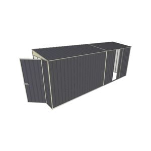 Build-A-Shed 1.2 x 5.2 x 2.0m Skillion Single Sliding Side Door Shed - Grey