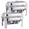 SOGA 2 Pack Chafing Dish 3 Pan 3L Stainless Steel Food Warmer