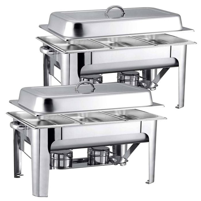 SOGA 2 Pack Chafing Dish 3 Pan 3L Stainless Steel Food Warmer