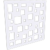 ProtectorAl 300-940 x 300-940mm Surfmist Squares Framed Composite Decorative Panel