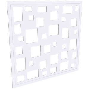 ProtectorAl 300-940 x 300-940mm Surfmist Squares Framed Composite Decorative Panel