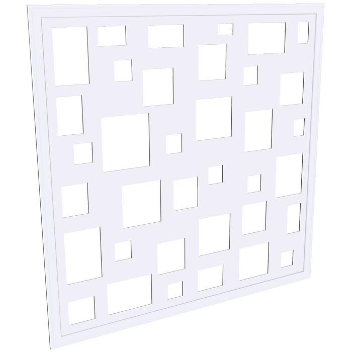 ProtectorAl 300-940 x 300-940mm Surfmist Squares Framed Composite Decorative Panel