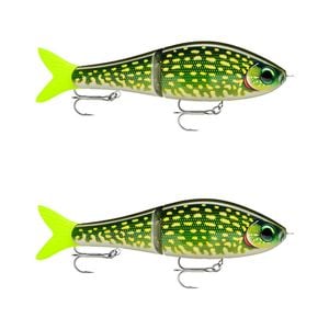 2x Rapala Super Shadow Rap Glide 11cm Jointed Swimbait Lures - Live Pike
