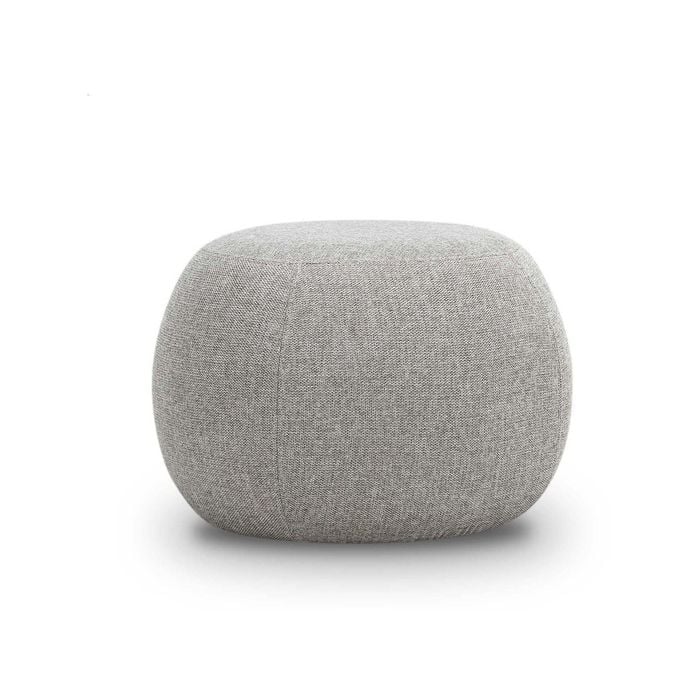Venus Light Grey Round Ottoman Pouf