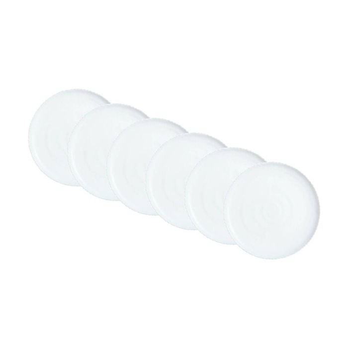 6pc Luminarc Ammonite Dinner Plate 26x1.8cm Serveware Opal Glass White