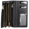 Morrissey Italian Structured Leather Flap Over Ladies Wallet Black