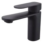Mondella Rumba Matte Black Basin Mixer - Suitable For Unequal/Mains Pressure