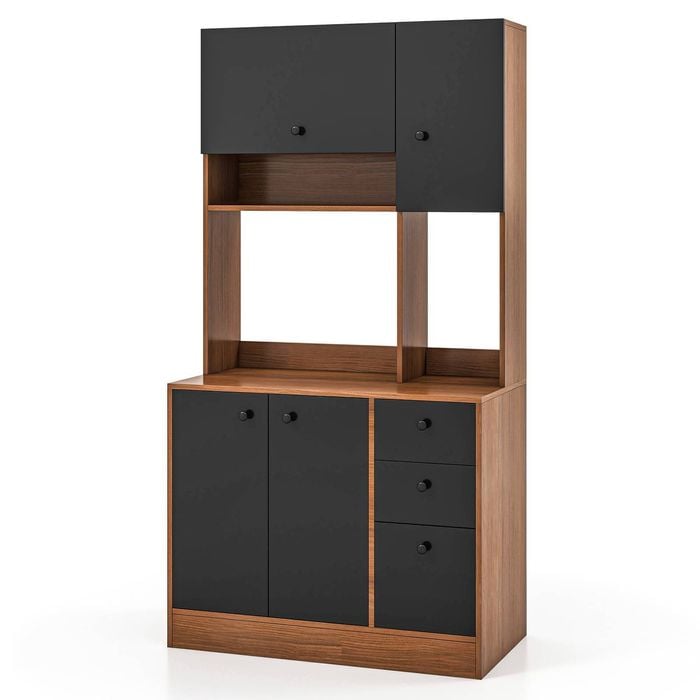 Costway Kitchen Cupboard Pantry Adjustable Storage Cabinet
