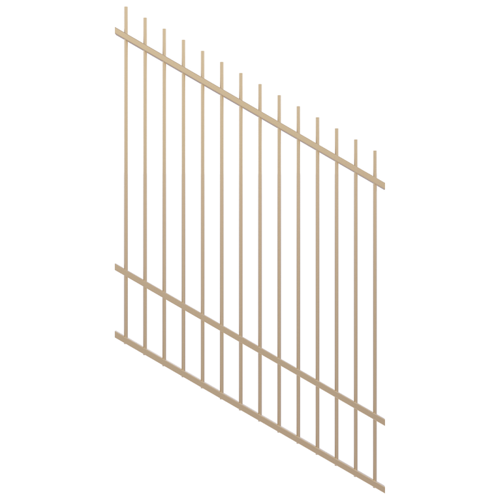 ProtectorAl 0350-1200W x 1500H Primrose Picket Top Pool Fence Panel Raked 16-30º