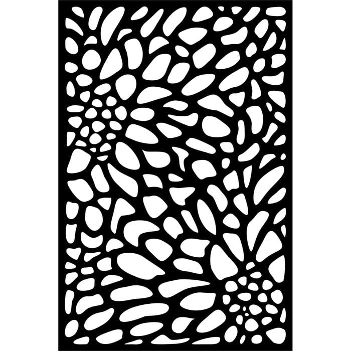 Jack Matrix 1800 x 1200 x 9mm Charcoal Bloom Decor Screen with Frame
