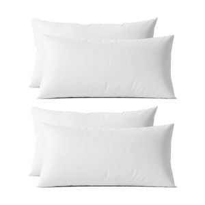 2x 2pc Renee Taylor 400tc Egyptian Cotton King Pillowcase Pair White 50x90cm