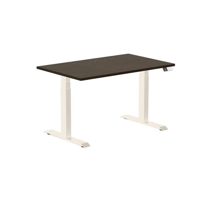Desky Dual Bamboo Sit Stand Desk Wheat Frame 120cm