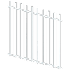 ProtectorAl 0350-1200W x 1200H Pearl White Batten Pool Fence Panel Raked Up to 15º