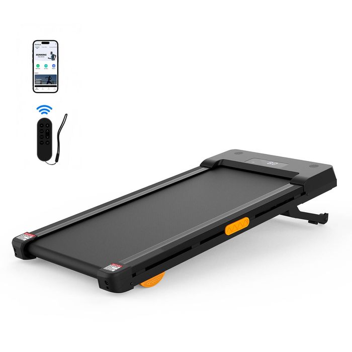 Advwin 7° Auto Incline Treadmill Under Desk Walking Pad for Home w/APP Control, 1-8KM/H, 130KG Capacity