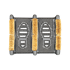 Axton 390 x 320mm Rubber and Coir Shoes Scraper