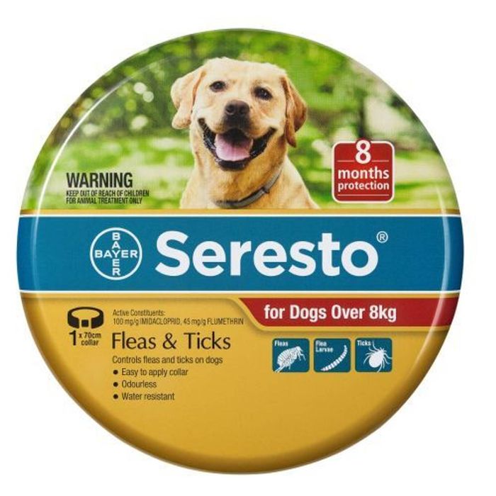 Seresto Flea & Tick Control Pet Collar for Dogs Over 8kg 1 Pack