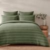 Dreamaker Jersey Luxe 100% Cotton Reversible Quilt Cover Set Olive Super King Bed