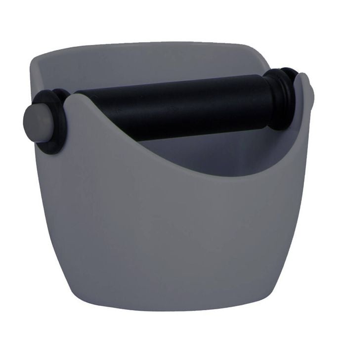 Avanti Knock Box Coffee Barista Accessory Compact Anti Slip Grind Tamper Grey